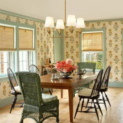 French Country 4-Light Fabric Round Candle Style Chandelier