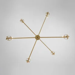 French Cylinder Ribbed Glass Round Tiered Candle Chandelier