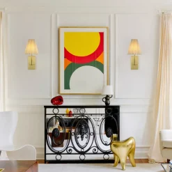 French Elegant 1-Light Pleated Fabric Wall Lamp