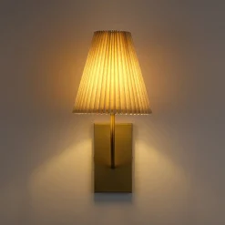 French Elegant 1-Light Pleated Fabric Wall Lamp