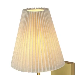 French Elegant 1-Light Pleated Fabric Wall Lamp