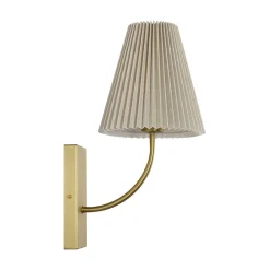 French Elegant 1-Light Pleated Fabric Wall Lamp