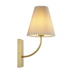 French Elegant 1-Light Pleated Fabric Wall Lamp