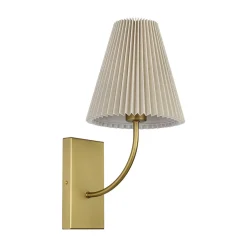 French Elegant 1-Light Pleated Fabric Wall Lamp