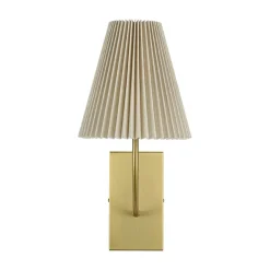French Elegant 1-Light Pleated Fabric Wall Lamp