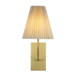 French Elegant 1-Light Pleated Fabric Wall Lamp