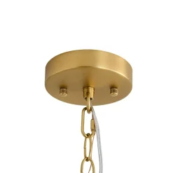 French Farmhouse Brass 2-Tier Candle Style Chandelier