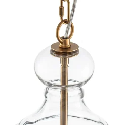 French Farmhouse 1-Light Glass Bell Kitchen Pendant Light