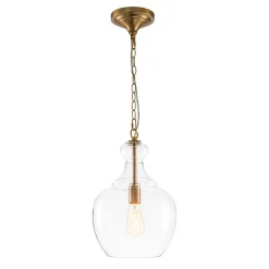 French Farmhouse 1-Light Glass Bell Kitchen Pendant Light