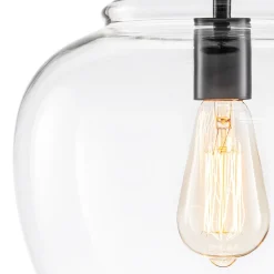 French Farmhouse 1-Light Glass Bell Kitchen Pendant Light