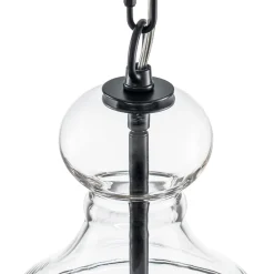 French Farmhouse 1-Light Glass Bell Kitchen Pendant Light
