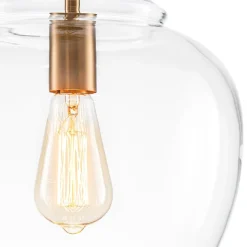 French Farmhouse 1-Light Glass Bell Kitchen Pendant Light