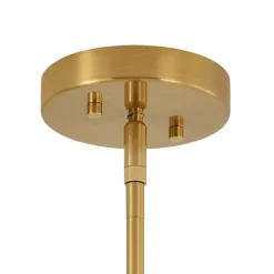 French Luxe Brass 4-Light White Linen Shade Candle Chandelier