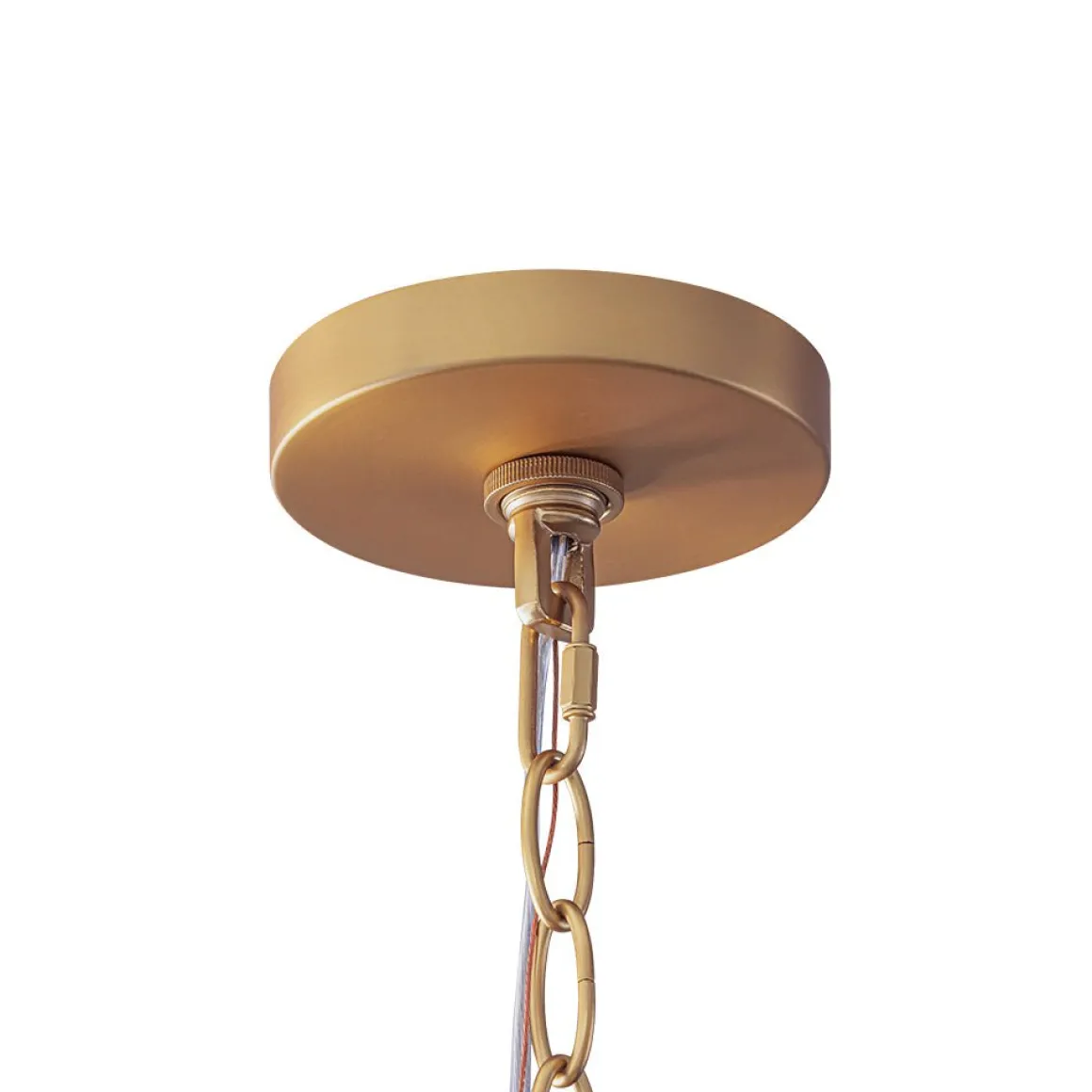 French Luxe 1-Light White Clouded Glass Round Pendant