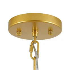 French Luxury Brass Floral Crystal Globe Chandelier
