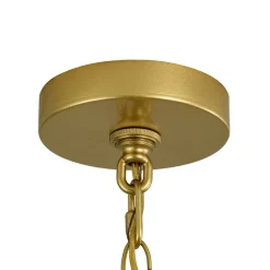 French Luxury Gold 2-Tier Metal Drum Cage Chandelier