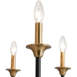 French Modern Iron 8-Light Candle Chandelier