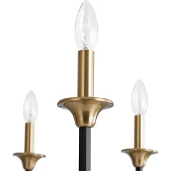 French Modern Iron 8-Light Candle Chandelier