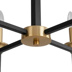 French Modern Iron 8-Light Candle Chandelier