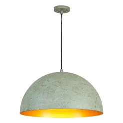 French Shabby Chic Weathered Patina Green Oversized Dome Pendant