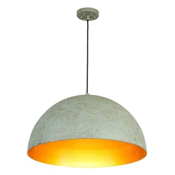 French Shabby Chic Weathered Patina Green Oversized Dome Pendant