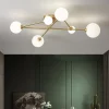 Frosted Bubble Linear Sputnik Semi Flush Mount