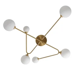 Frosted Bubble Linear Sputnik Semi Flush Mount