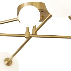 Frosted Bubble Linear Sputnik Semi Flush Mount
