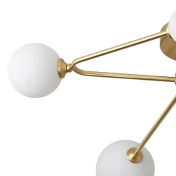 Frosted Bubble Linear Sputnik Semi Flush Mount