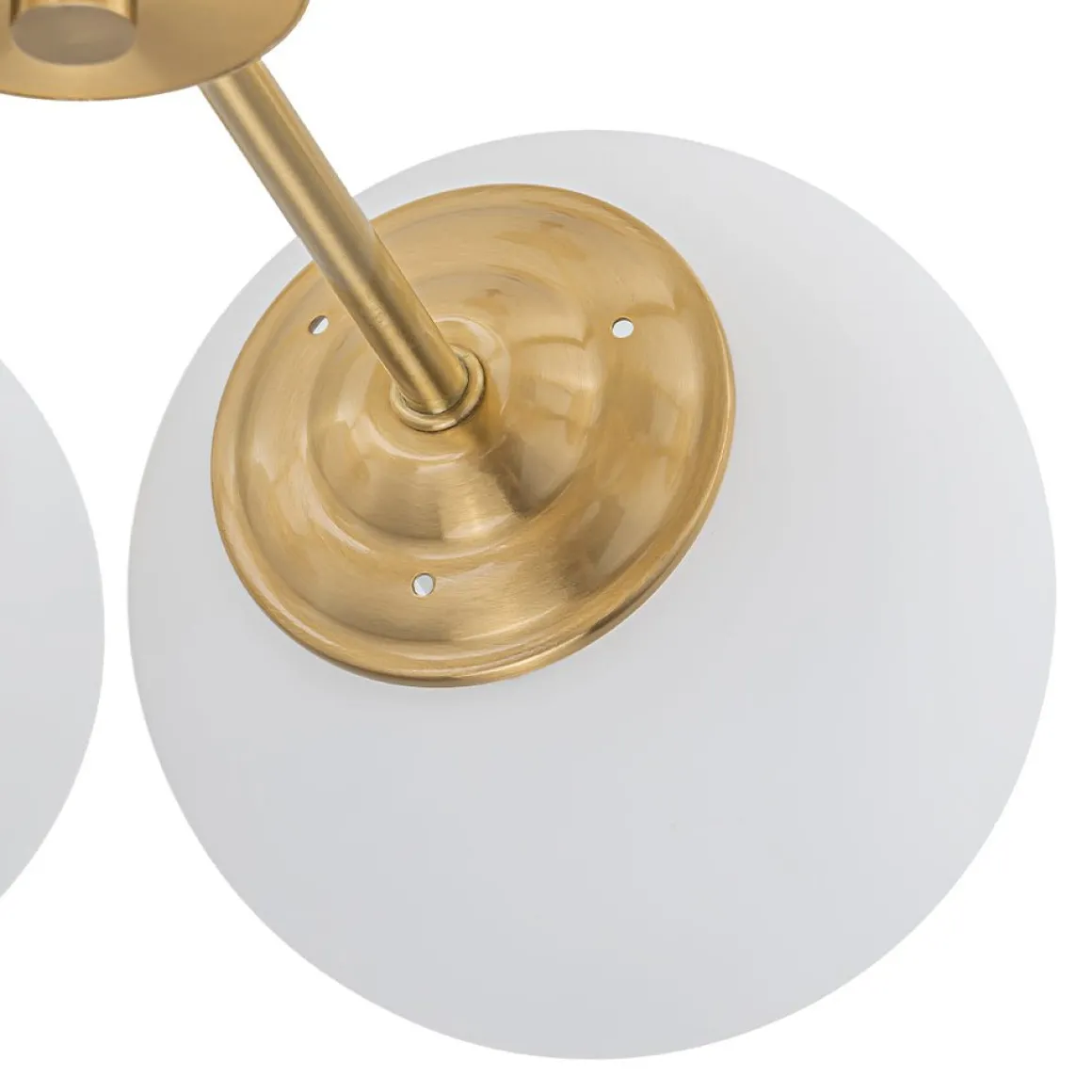 Frosted Glass Bubble 2-Tier Sputnik Semi Flush Chandelier