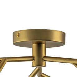 Funky Branch Style 6-Light Clear Glass Bubble Semi Flush Mount