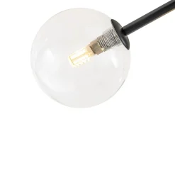 Funky Branch Style 6-Light Clear Glass Bubble Semi Flush Mount