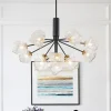 Funky Eclectic Frozen Icy Style Black Sputnik Chandelier