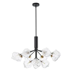 Funky Eclectic Frozen Icy Style Black Sputnik Chandelier