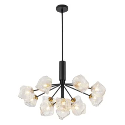 Funky Eclectic Frozen Icy Style Black Sputnik Chandelier