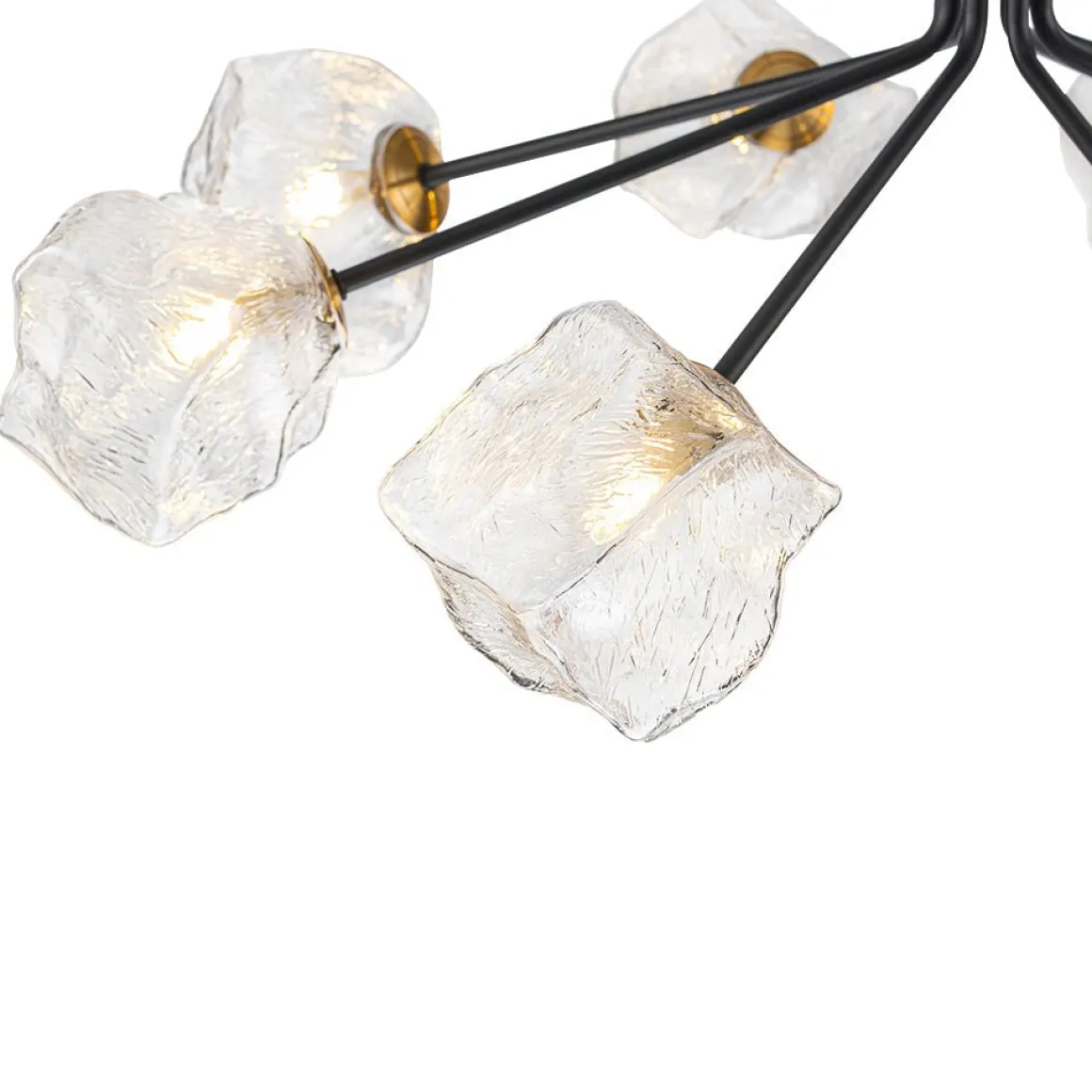 Funky Eclectic Frozen Icy Style Black Sputnik Chandelier