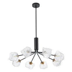 Funky Eclectic Frozen Icy Style Black Sputnik Chandelier