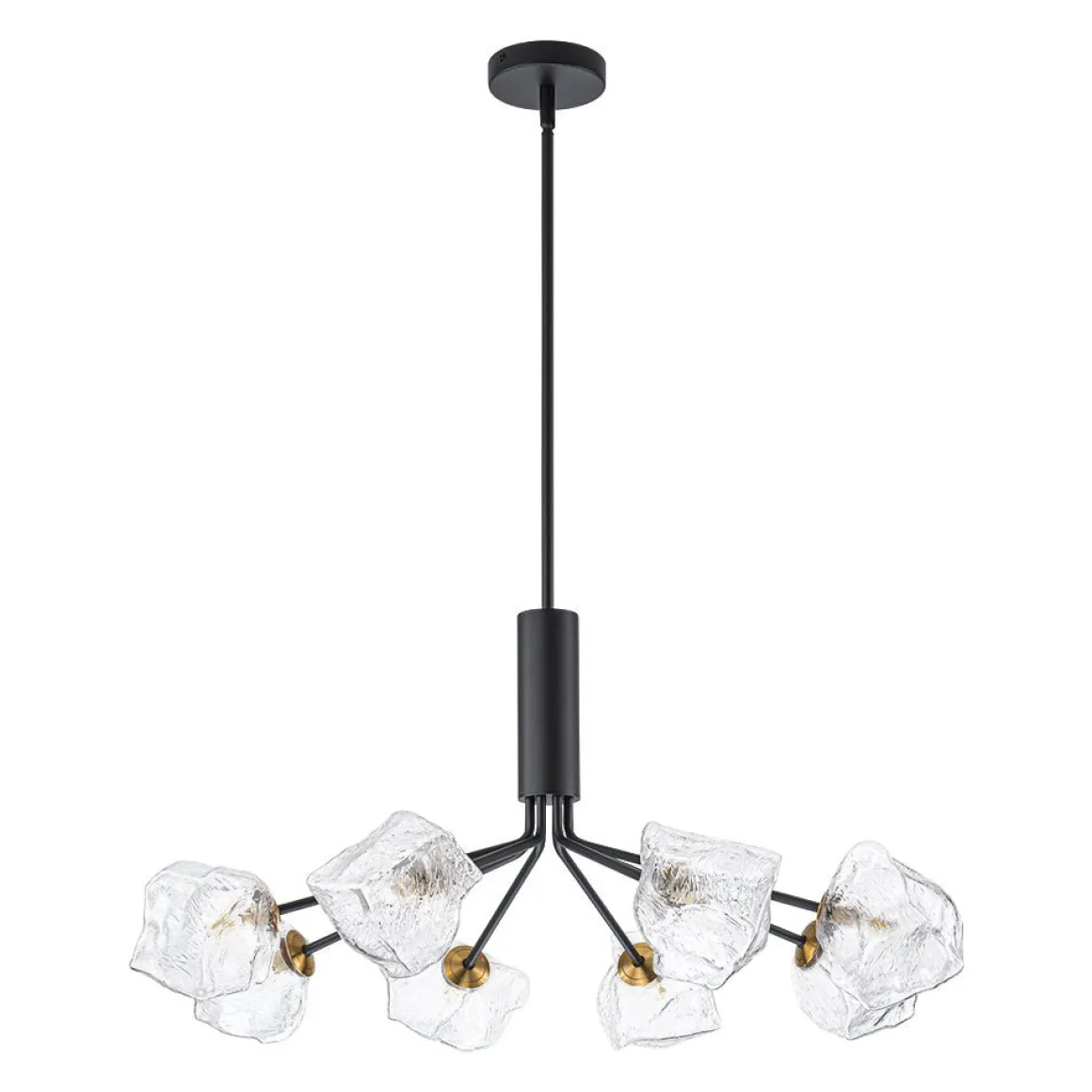 Funky Eclectic Frozen Icy Style Black Sputnik Chandelier