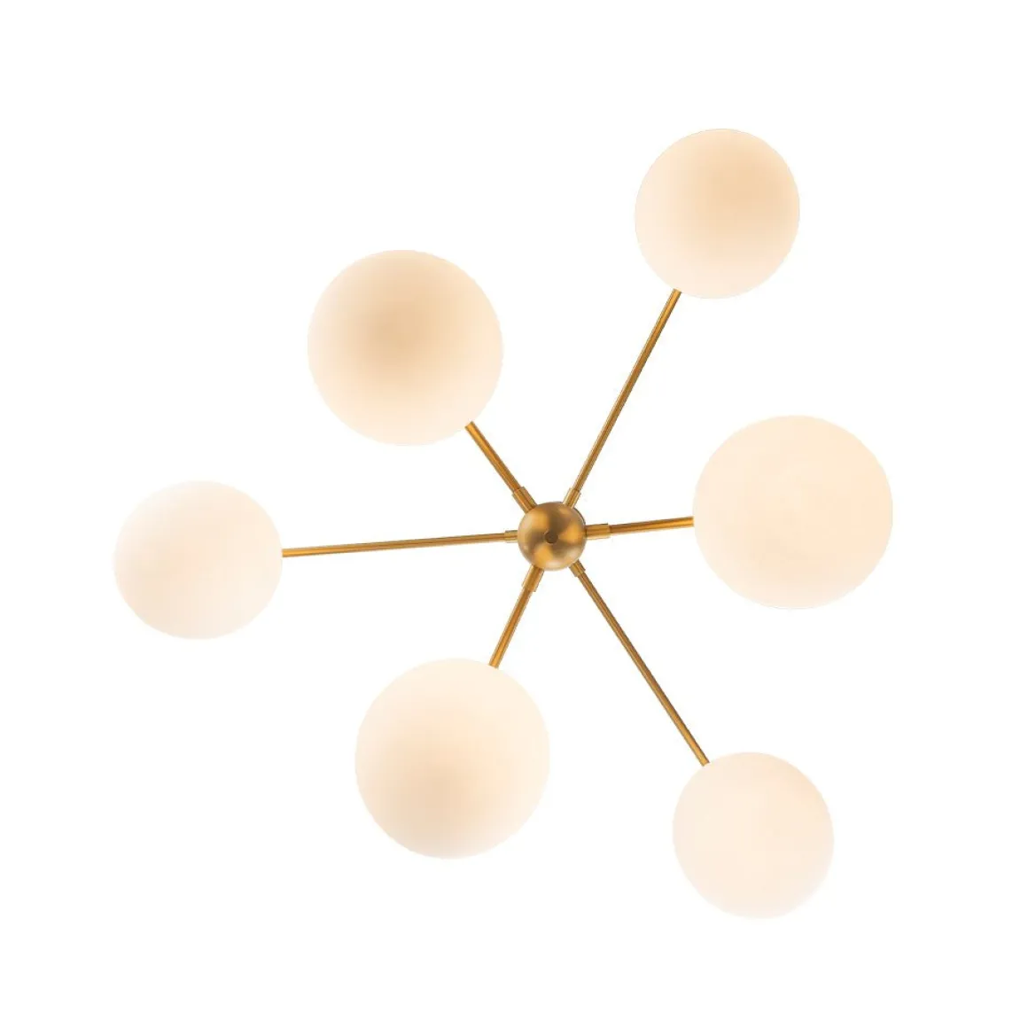 Funky Linear Sputnik Opal Glass Globe Tier Bubble Chandelier