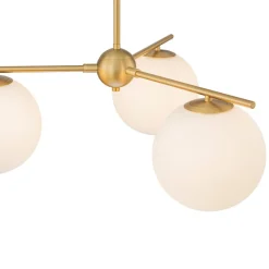 Funky Linear Sputnik Opal Glass Globe Tier Bubble Chandelier