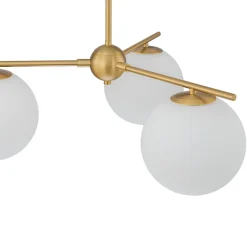 Funky Linear Sputnik Opal Glass Globe Tier Bubble Chandelier