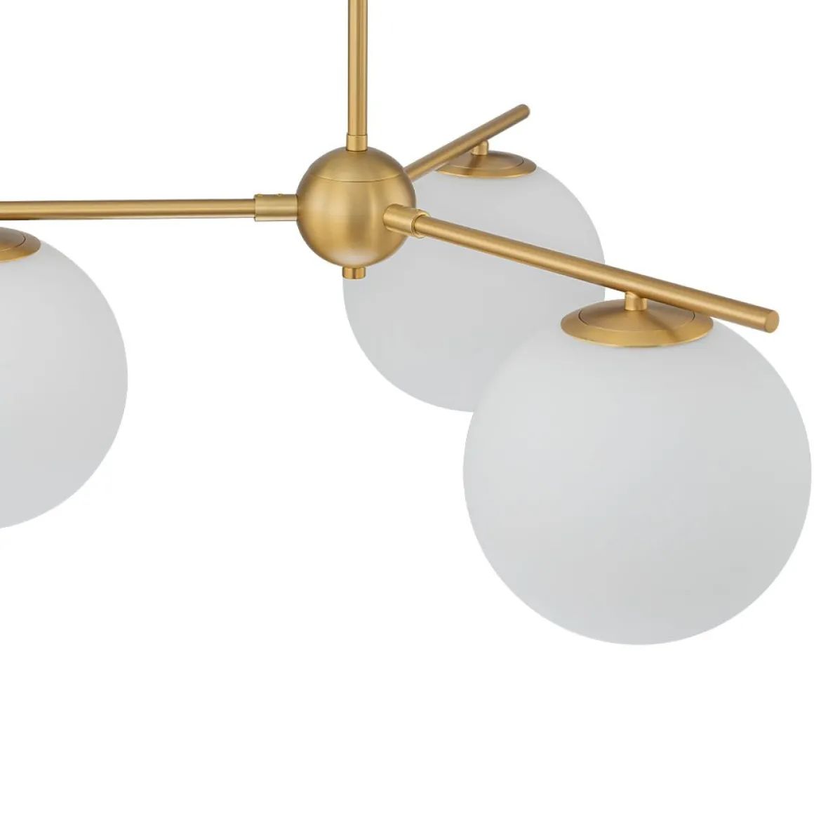 Funky Linear Sputnik Opal Glass Globe Tier Bubble Chandelier