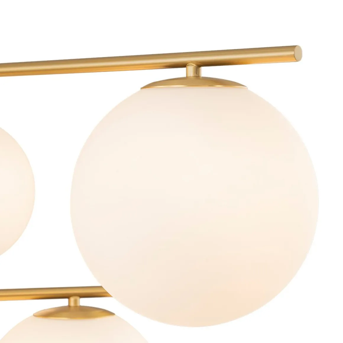 Funky Linear Sputnik Opal Glass Globe Tier Bubble Chandelier