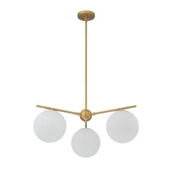 Funky Linear Sputnik Opal Glass Globe Tier Bubble Chandelier