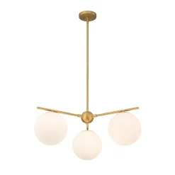 Funky Linear Sputnik Opal Glass Globe Tier Bubble Chandelier