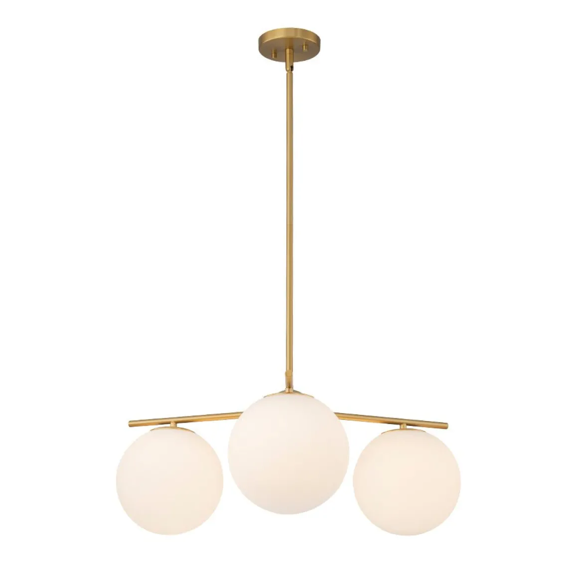 Funky Linear Sputnik Opal Glass Globe Tier Bubble Chandelier