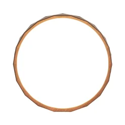 Geometric Wood Style Dimmable LED Flush Mount Light