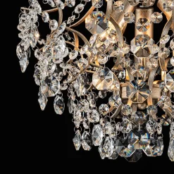 Glam Bloom Draped Crystal Accented Semi Flush Mount