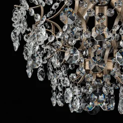 Glam Bloom Draped Crystal Accented Semi Flush Mount