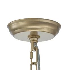 Glam Bloom Floral Crystal Accented Cage Pendant Light